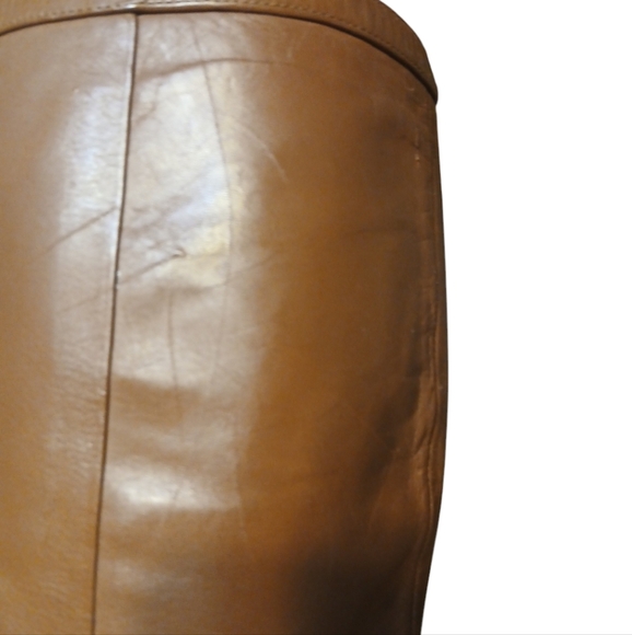 J Crew Harper Caramel Brown Leather Riding Boots Knee High Boots Size 6.5 - Picture 12 of 14